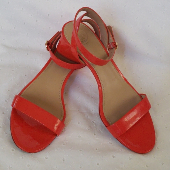 Tory Burch Shoes - Tory Burch Winona Orange Patent Leather size 8M